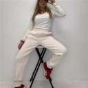 pantalone felpato con polsino cold